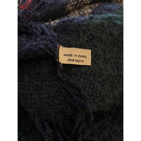 Scottish Tartan Plaid Blanket Wrap Scarf‎ Shawl Women OS Soft Warm Cozy Winter - Picture 7 of 12